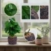 Unyqoos® Decoratieve kunstplant Monstera met stenen pot voor huisdecoratie