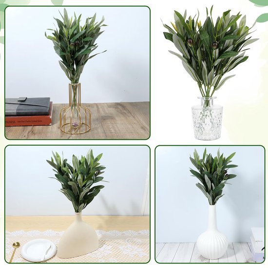 550x550-23025.jpg Unyqoos® Set van 10 Kunstmatige Olijftakken voor Diverse Decoratietoepassingen, 40 cm Hoog