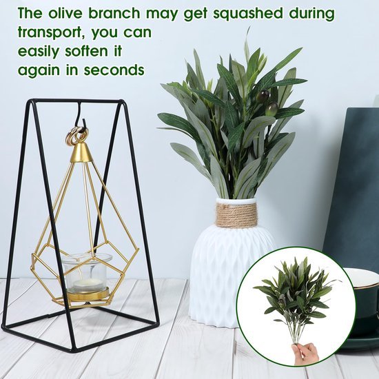 550x550-23028.jpg Unyqoos® Set van 10 Kunstmatige Olijftakken voor Diverse Decoratietoepassingen, 40 cm Hoog