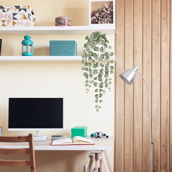 Unyqoos® Levensechte hangende kunstplant voor sfeervolle decoratie in huis en kantoor, groente, 58 cm