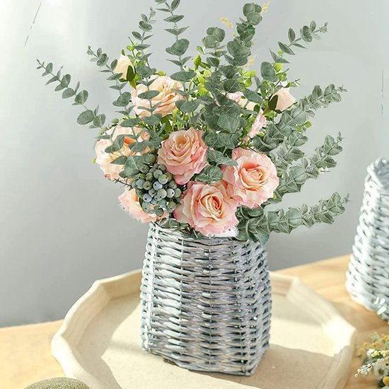 Unyqoos® Set van 36 kunstmatige eucalyptus takken voor decoratie en bloemstukken