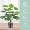 550x550-23075.jpg Unyqoos® Tropische kunstplant in pot met 18 verstelbare takken voor huis en kantoor