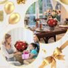 Unyqoos® Prachtig Boeket van Rode Kunstrozen met Glitters en Vlinderdecoratie