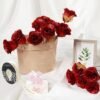 Unyqoos® Prachtig Boeket van Rode Kunstrozen met Glitters en Vlinderdecoratie