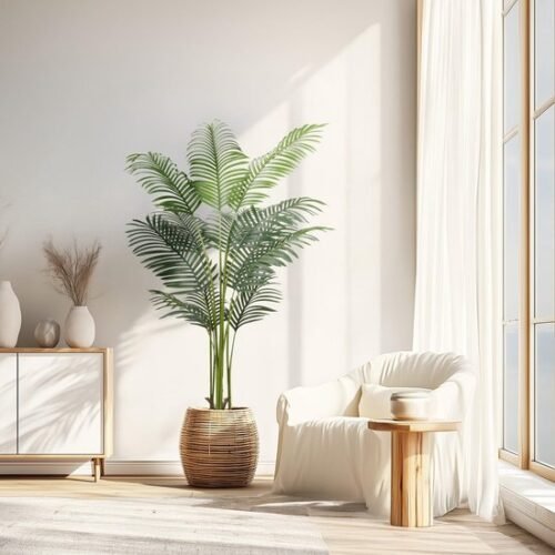 Unyqoos® Levensechte kunstpalm van 160 cm voor stijlvol interieur en exterieur