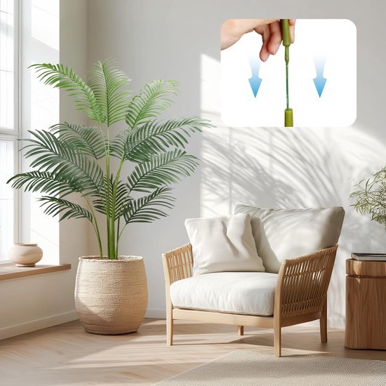 Unyqoos® Levensechte kunstpalm van 160 cm voor stijlvol interieur en exterieur