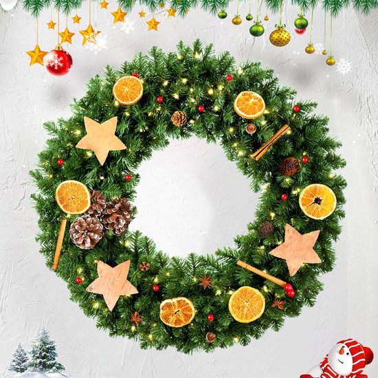 Unyqoos® Complete set voor kerstdecoratie met natuurlijke materialen en kunsttakken