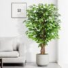 Unyqoos® Grote levensechte kunstficusboom voor interieur en exterieur decoratie, groente,120cm