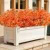 Unyqoos® Set van 24 Bundels Realistische Kunstbloemen voor Herfstdecoratie Buiten