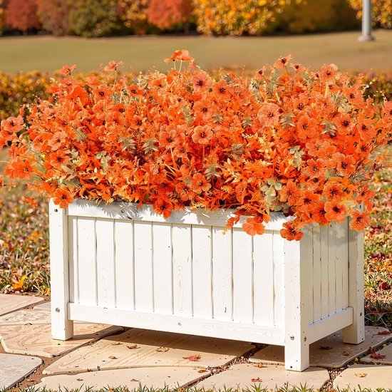 Unyqoos® Set van 24 Bundels Realistische Kunstbloemen voor Herfstdecoratie Buiten