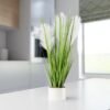 Unyqoos® Decoratief kunstgras in elegante witte keramische pot van 56 cm hoogte