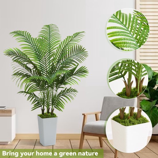 Unyqoos® Levensechte kunstpalm van 150 cm voor binnen en buiten decoratie