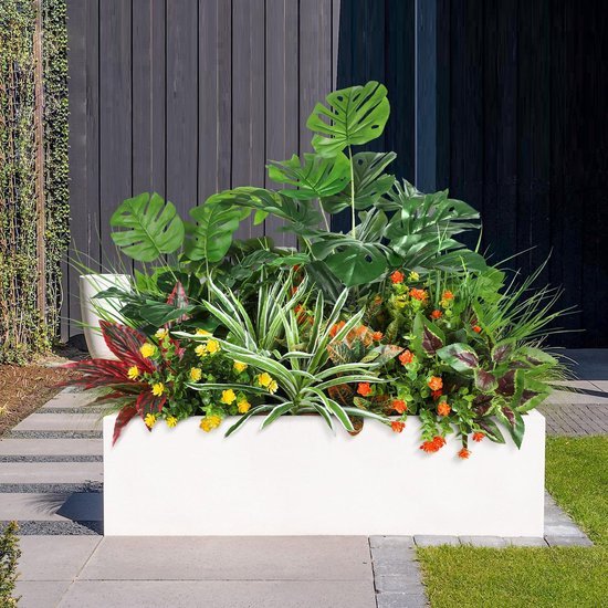 Unyqoos® Weerbestendige kunstplanten set voor tuin, balkon en interieur decoratie