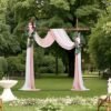 Unyqoos® Romantisch bloemenarrangement voor huwelijksbogen met zijden bloemen en gordijnen