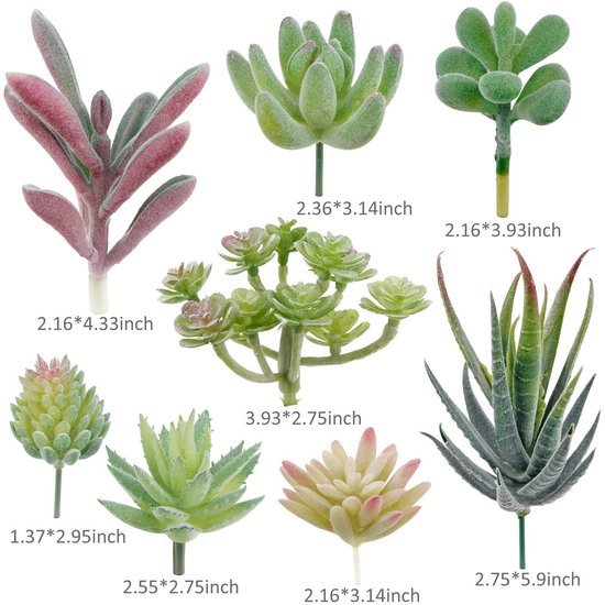 550x550-23274.jpg Unyqoos® Set van 16 Realistische Kunstvetplanten voor Decoratie van Huis en Kantoor