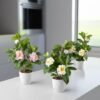 Unyqoos® Kunstplanten Camellia in Keramische Pot voor Stijlvolle Decoratie