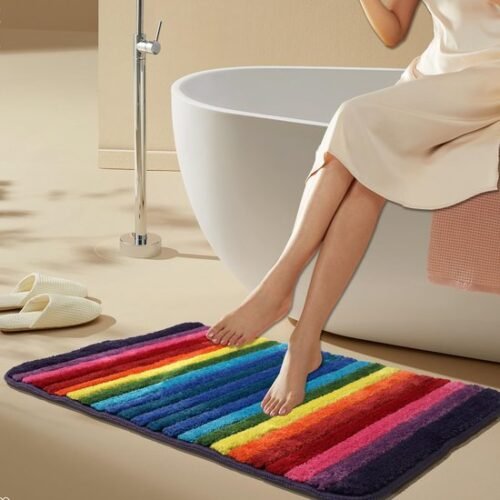 Unyqoos ® Zachte en Absorberende Microvezel Badmat met Antislip Ontwerp voor Diverse Kamers, 50 x 70 cm