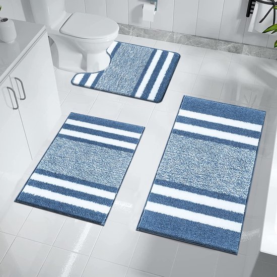 Unyqoos® Zachte en Luxe 3-delige Badkamerset met Antislip en Superieure Absorptie