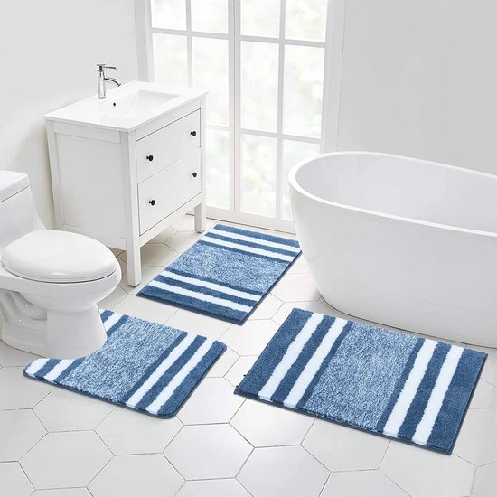 Unyqoos® Zachte en Luxe 3-delige Badkamerset met Antislip en Superieure Absorptie