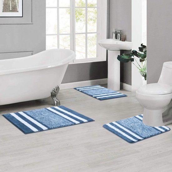 Unyqoos® Zachte en Luxe 3-delige Badkamerset met Antislip en Superieure Absorptie