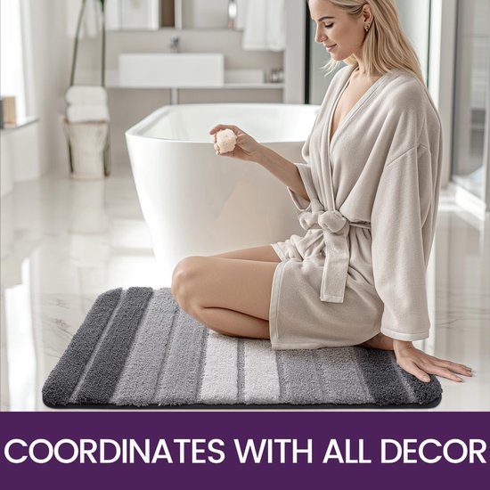 Unyqoos® Zachte Antislip Badmat met Hoge Absorptiecapaciteit voor Comfortabele Badkamervloeren