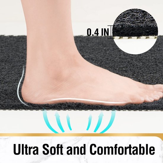 550x550-23448.jpg Unyqoos® Antislip Douchemat 68x68 cm met Drainage en Zachte PVC Luffa Textuur