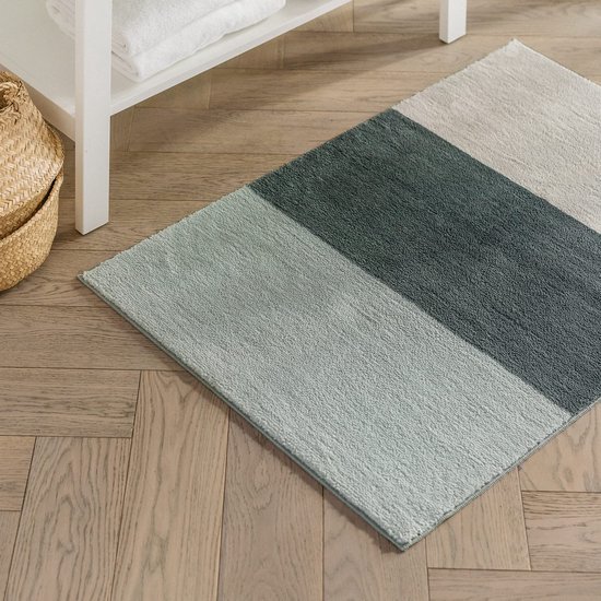 Unyqoos® Lichtgrijze badmat met antislip en sneldrogende eigenschappen voor badkamers