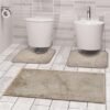 550x550-23480.jpg Unyqoos® Complete 3-delige Badkamermat Set met Ronde en Rechthoekige Matten, Antislip en Wasbaar