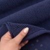 Unyqoos® Extra grote antislip badmat van 100% katoen, absorberend en sneldrogend, donkerblauw, wasbaar