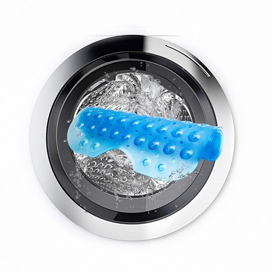 Unyqoos® Extra Lange Antislip Douchemat, Schimmelbestendig en Machinewasbaar, 100 x 40 cm, Transparant Blauw