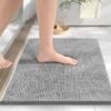 Unyqoos® Absorberende badmat grijs 50 x 80 cm voor comfort en stijl