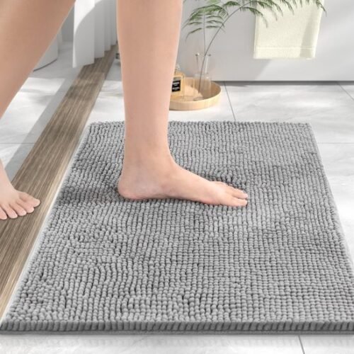 Unyqoos® Absorberende badmat grijs 50 x 80 cm voor comfort en stijl