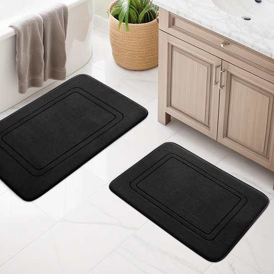 550x550-23540.jpg Unyqoos® Zachte en Luxe Badkamertapijtenset van Traagschuim met Antislip voor Toilet en Douche