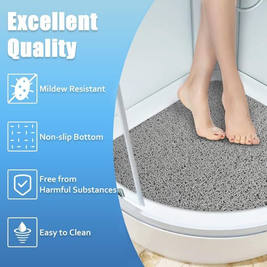 Unyqoos® Veilige antislip douchemat met massagefunctie en snelle droging