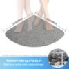 Unyqoos® Veilige antislip douchemat met massagefunctie en snelle droging