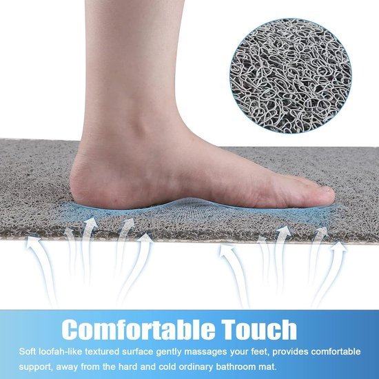 Unyqoos® Veilige antislip douchemat met massagefunctie en snelle droging