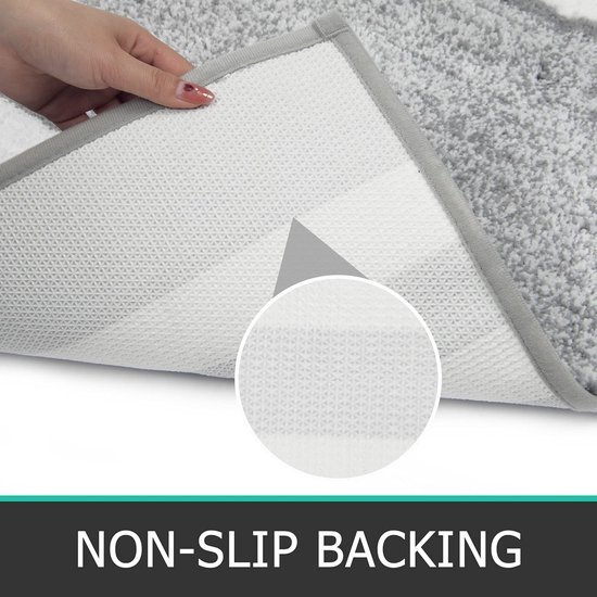 Unyqoos® Zachte en Luxe Badkamerset van Drie Stuks - Antislip en Absorberend Ontwerp in Lichtgrijs