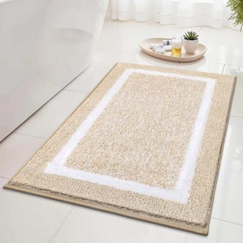 Unyqoos® Zachte en Antislip Badmat voor Badkamer en Douche, Beige 60x90 cm