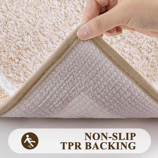 550x550-23570.jpg Unyqoos® Zachte en Antislip Badmat voor Badkamer en Douche, Beige 60x90 cm