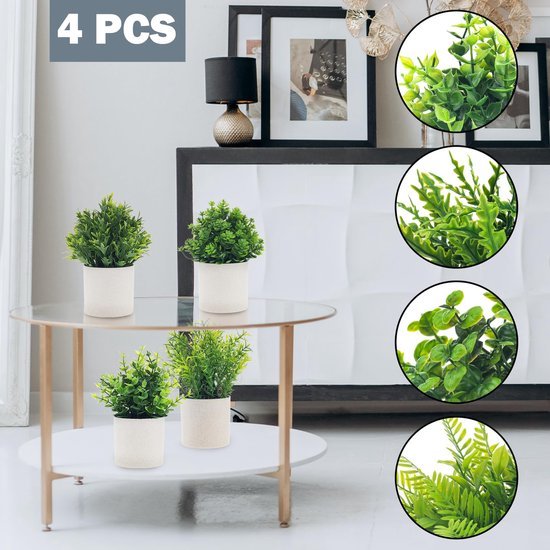 550x550-23585.jpg Unyqoos® Set van vier kunstplanten in pot voor veelzijdige interieurdecoratie