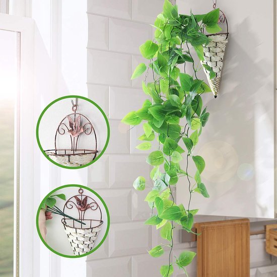 550x550-23594.jpg Unyqoos® Set van twee decoratieve kunstplanten met manden voor binnen en buiten, groente, 100 cm