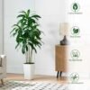 Unyqoos® Realistische kunstboom met stijlvolle witte plantenbak voor elk interieur