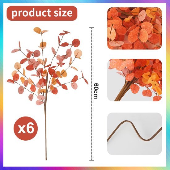 550x550-23612.jpg Unyqoos® Set van zes kunstmatige eucalyptustakken voor herfstdecoratie binnen en buiten