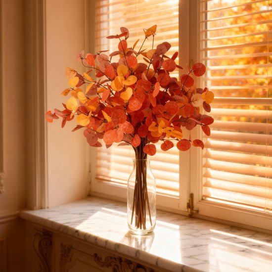550x550-23613.jpg Unyqoos® Set van zes kunstmatige eucalyptustakken voor herfstdecoratie binnen en buiten