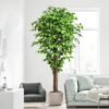 Unyqoos® Levensechte kunstficusboom van 188 cm met mosbedekte pot voor interieurdecoratie