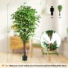 Unyqoos® Levensechte kunstficusboom van 188 cm met mosbedekte pot voor interieurdecoratie