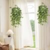 550x550-23642.jpg Unyqoos® Set van twee kunsthangplanten met realistische Monstera-bladeren en ophangtouw