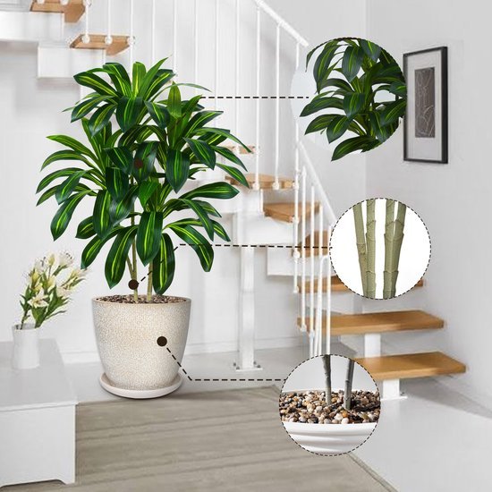 550x550-23649.jpg Unyqoos® Levensechte kunstplant Dracaena met elegante pot voor binnen en buiten