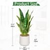 Unyqoos® Decoratieve kunstplant Sansevieria in stijlvolle keramische pot voor elke ruimte