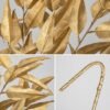 Unyqoos® Set van 3 decoratieve gouden kunst eucalyptus takken voor feestelijke decoratie